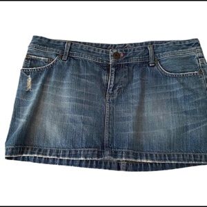 Y2K Vintage American Eagle Jean Skirt 12 Denim Mini
